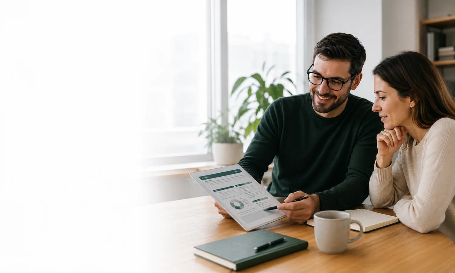 Beratungsgespräch mit transparentem Angebot